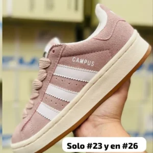 Tenis Adidas Campus Bad Bunny rosa palo con blanco