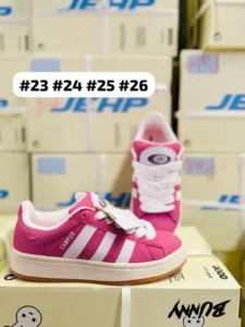 Tenis Adidas Campus Bad Bunny rosas con blanco calidad espejo