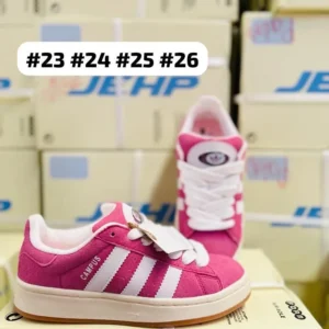 Tenis Adidas Campus Bad Bunny rosas con blanco calidad espejo