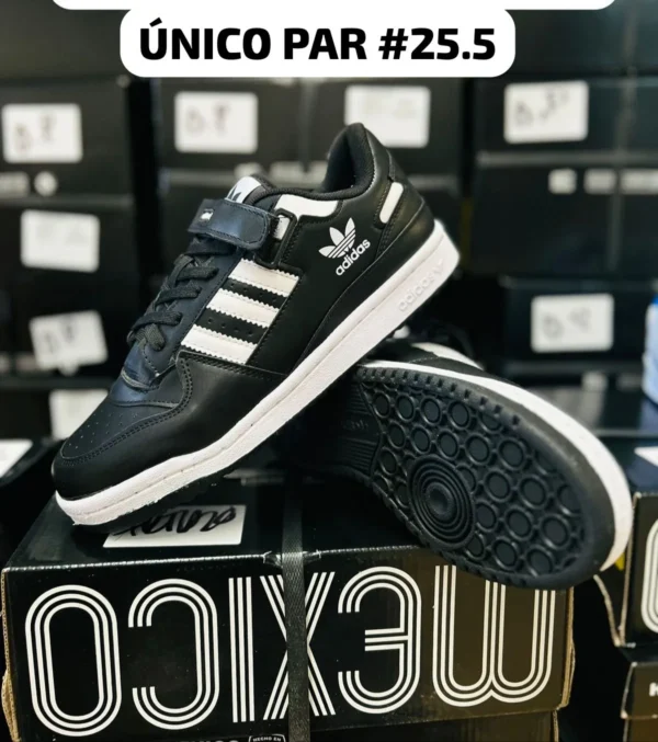 Tenis Adidas Forum negros con blanco calidad premium