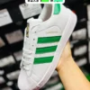 Tenis Adidas Superstar blancos con verde calidad premium