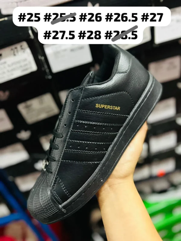 Tenis Adidas Superstar negros calidad premium