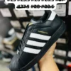 Tenis Adidas Superstar negros con blanco calidad premium