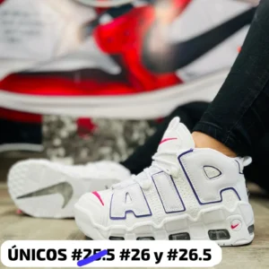 Tenis Air Uptempo blancos calidad espejo