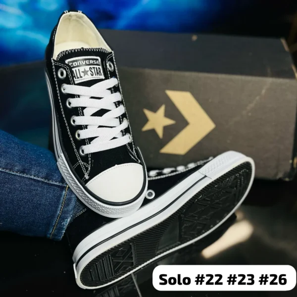 Tenis Converse Clasico negro con blanco