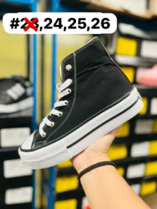 Tenis Converse bota plataforma negros