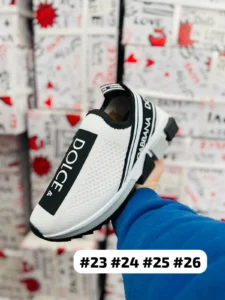 Tenis Dolce y Gabbana blancos con negro