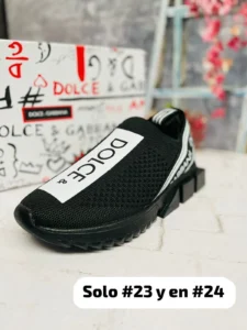 Tenis Dolce y Gabbana negros con blanco