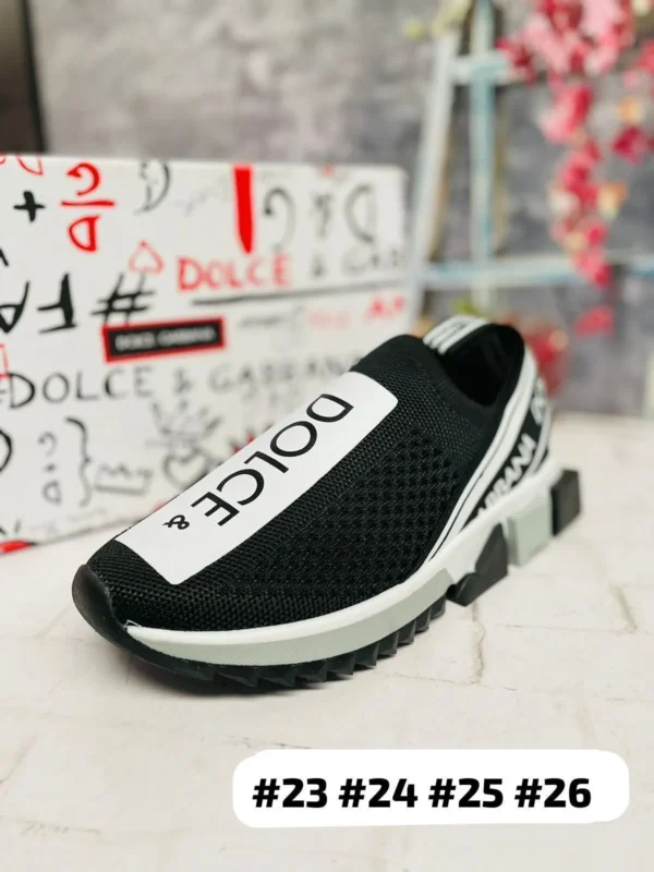 Tenis Dolce y Gabbana negros con blanco y gris