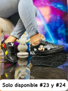Tenis Dolce y Gabbana negros mickey