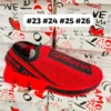 Tenis Dolce y Gabbana rojo con negro y piedras