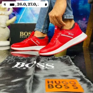 Tenis Hugo Boss rojos calidad premium