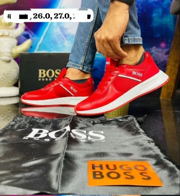 Tenis Hugo Boss rojos calidad premium