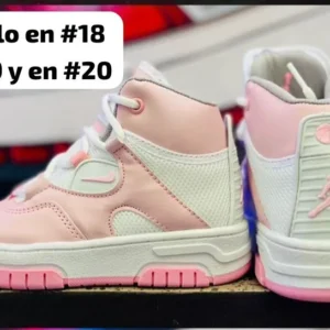 Tenis Jordan Deep blancos con rosa