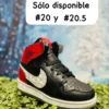 Tenis Jordan Retro 1 Dior negros con rojo y blanco