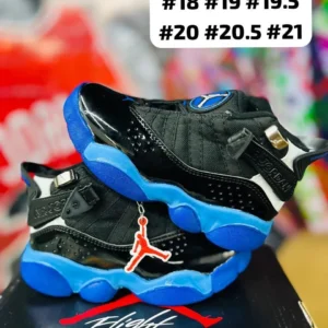 Tenis Jordan Six negros con azul calidad espejo