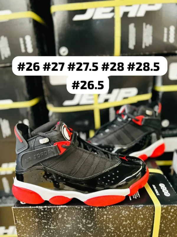 Tenis Jordan Six negros con rojo calidad espejo