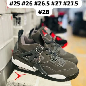 Tenis Jordan retro 4 gris calidad espejo