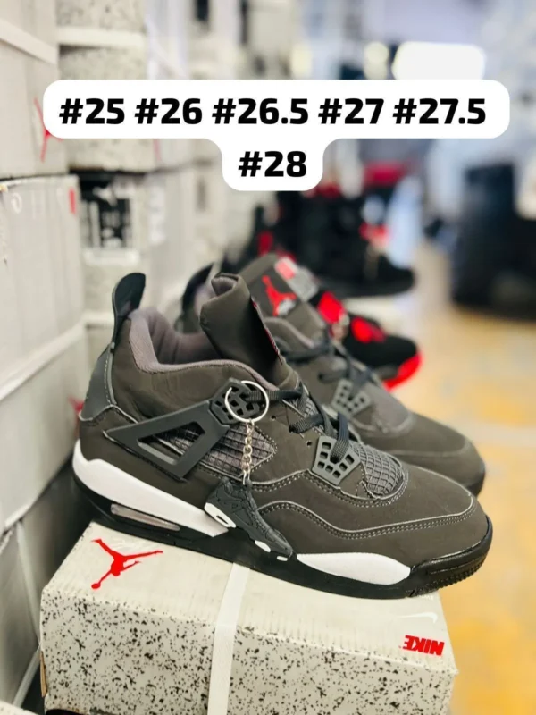 Tenis Jordan retro 4 gris calidad espejo