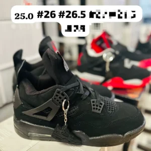 Tenis Jordan retro 4 negros calidad espejo