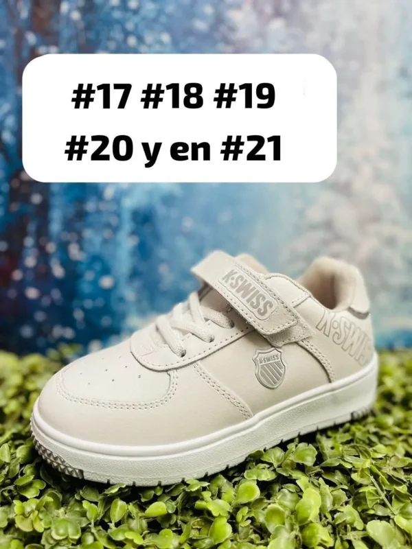 Tenis K-swiss de piel beige calidad espejo