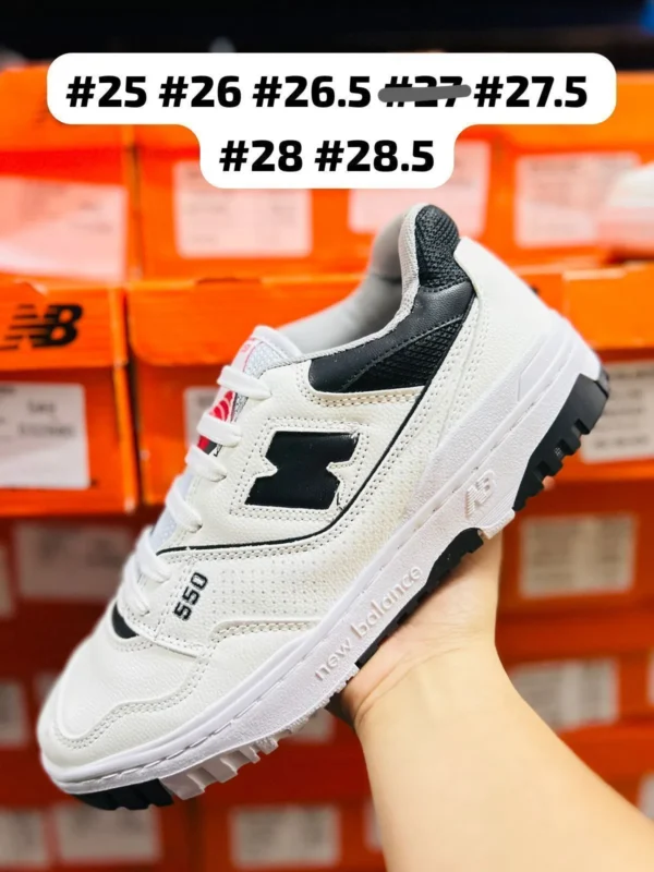 Tenis New Balance 550 blancos con negro calidad premium