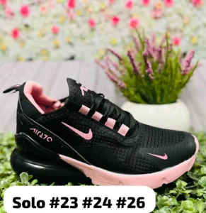 Tenis Nike 270 negro con rosa