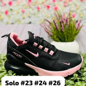 Tenis Nike 270 negro con rosa