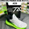 Tenis Nike 720 blancos con verde fluorecente