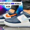 Tenis Nike AF1 LV07 azules con blanco calidad premium