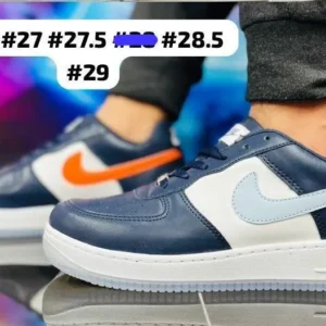 Tenis Nike AF1 LV07 azules con blanco calidad premium