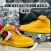 Tenis Nike AF1 Mid amarillos calidad espejo