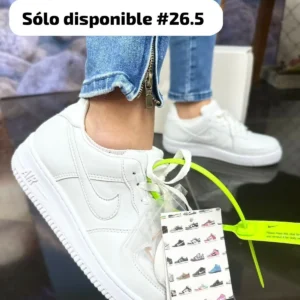 Tenis Nike AF1 Premium blancos calidad espejo