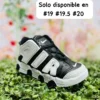 Tenis Nike Air Uptempo negros con blanco