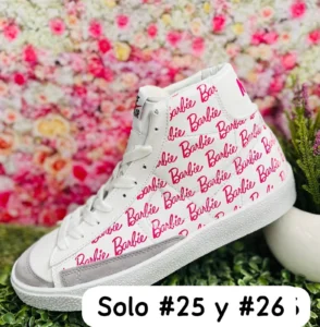 Tenis Nike Blazer Barbie botin blancos