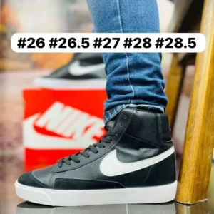 Tenis Nike Blazer botin negros con blanco