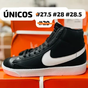 Tenis Nike Blazer botin negros con blanco calidad espejo