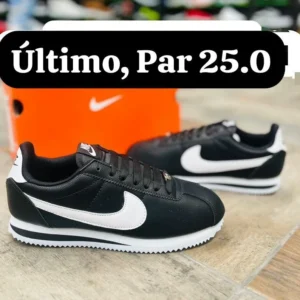 Tenis Nike Cortez negros con blanco calidad espejo