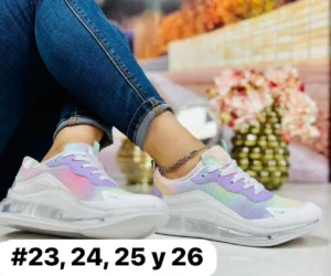 Tenis Nike Dia blancos con morado