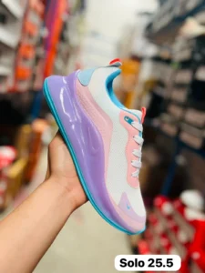 Tenis Nike Dia blancos con morado y rosa