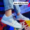 Tenis Nike Dunk Classic blancos con azul cielo premium