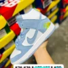 Tenis Nike Dunk bota bordado blanco con azul cielo calidad espejo