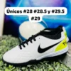 Tenis Nike Futbol Rapido blancos con amarillo fluorecente