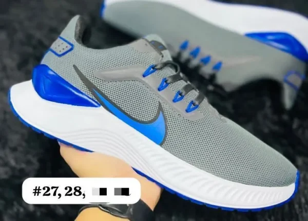 Tenis Nike Running ngris con azul