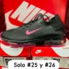 Tenis Nike Vapor Runner negros con rosa