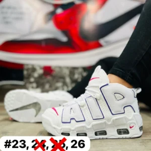 Tenis Nike uptempo blancos calidad espejo