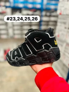 Tenis Nike uptempo negros calidad espejo