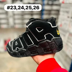 Tenis Nike uptempo negros calidad espejo