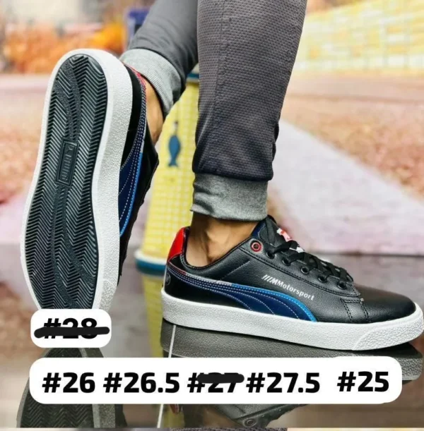 Tenis Puma Bmw Motorsport negros con detalles en azul calidad premium