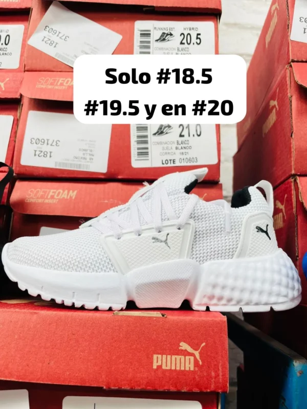 Tenis Puma Hibrid blancos